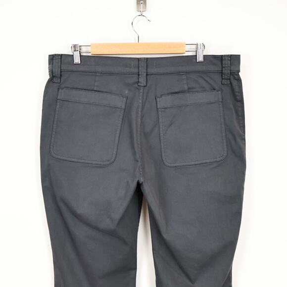 NWT Madewell Kick Out Crop Pants In Garment-Dyed Dark Pavement Charcoal Size 33 - Picture 4 of 8